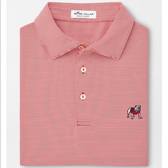 Peter Millar Other - UGA Peter Millar short sleeve striped polo